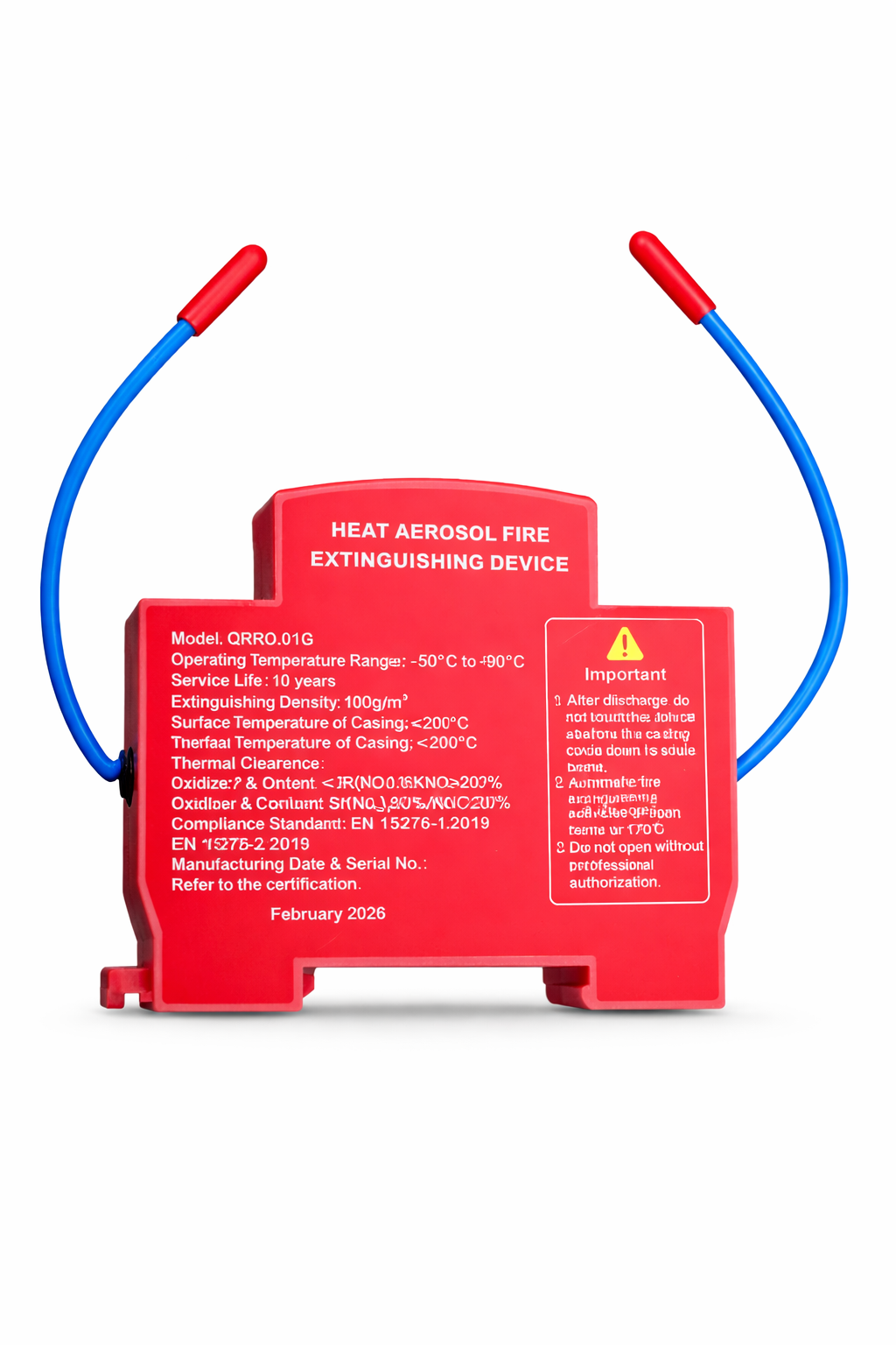 Hot Aerosol Fire Extinguishing Device Din rail for Distribution box | Automatic Electrical Fire Suppression System