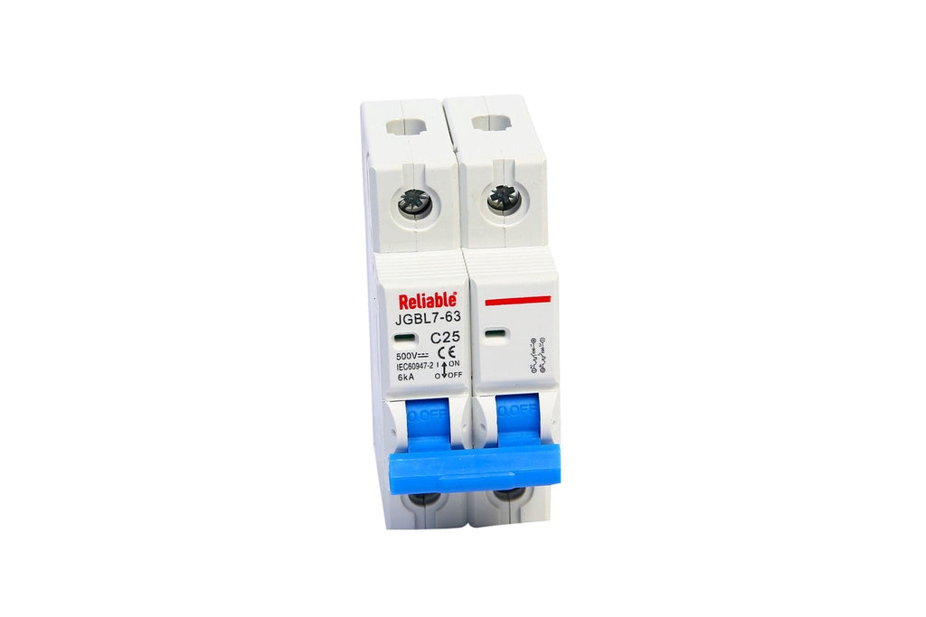 2P DC MCB 500V, 20A, Direct Current Breaker Reliable Miniature Circuit Breaker For Solar PV System