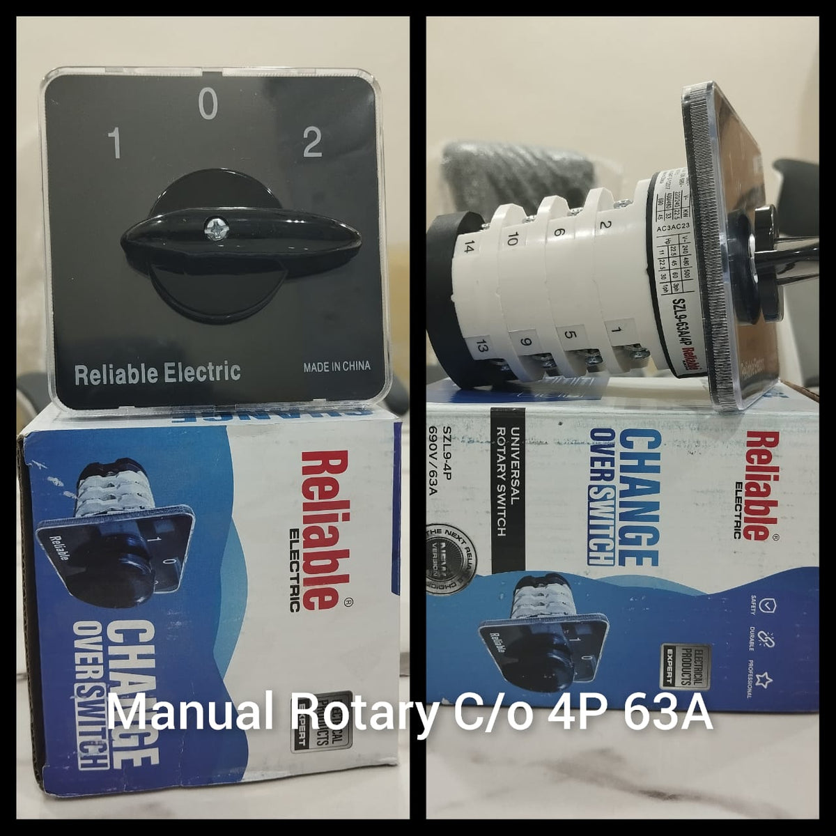 4P 63A AC Reliable, Rotary Change Over Switch, Manual Change Over Switch, Motor Control Switch, 2 Positions Cam Switch, 4P Isolating Switch, 4 pole universal Rotary switch