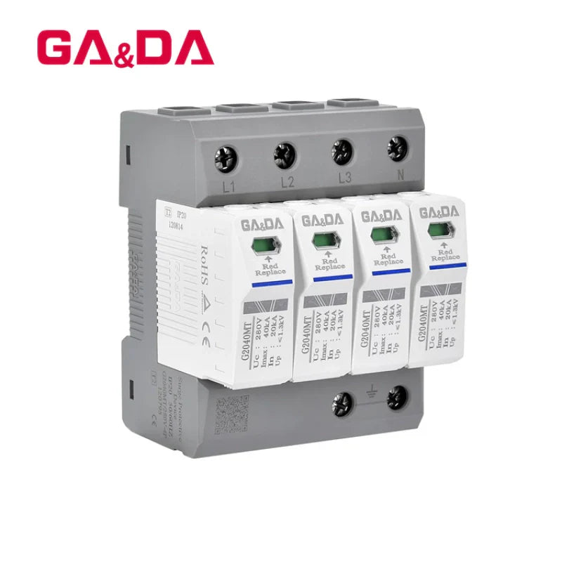 AC Surge protector (AC SPD) 4Pole 440V 80kA